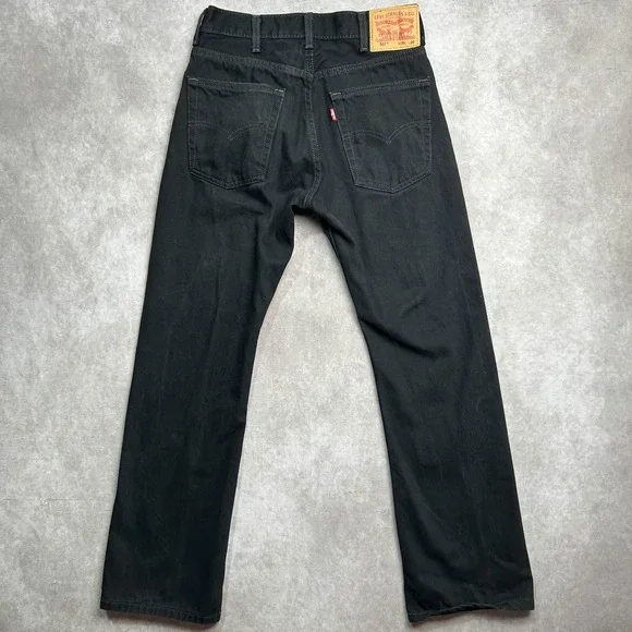 Levis 517 Jeans Men's Size 30x30 Boot Cut Black Denim Cowboy Western Dark Wash - Picture 2 of 9